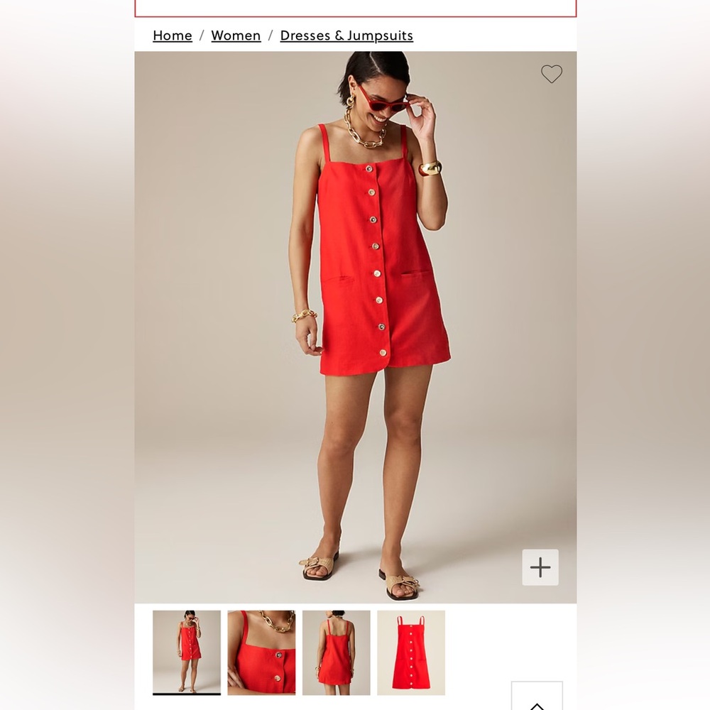 J Crew Claudia linen tank dress NWT size large